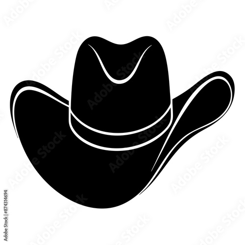 cap vector illustration, cap isolated on white, cap silhouette, hat vector art, cowboy hat