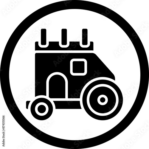 Caravan Glyph Black Icon
