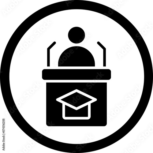 Headmaster Glyph Black Icon