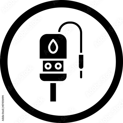 Ph Meter Glyph Black Icon