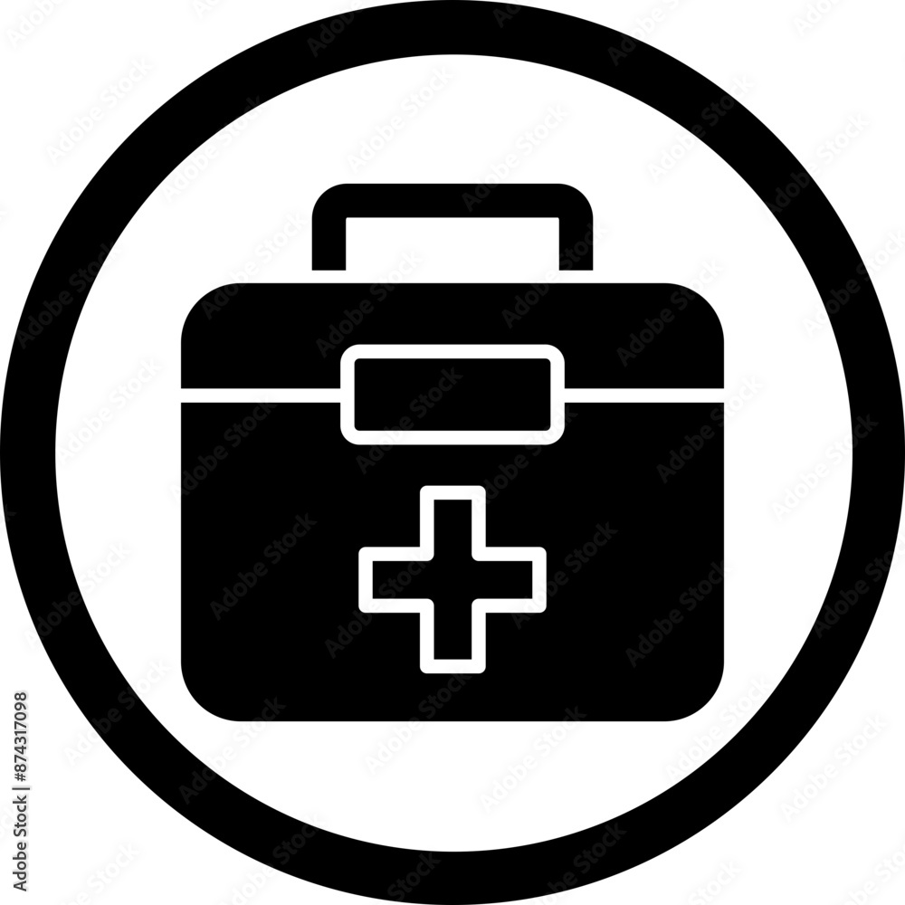 First Aid Kit Glyph Black Icon First Aid Kit Glyph Black Icon