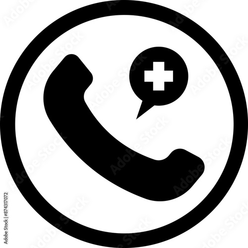 Emergency Glyph Black Icon