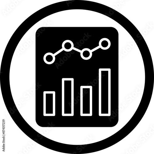 Predictive Analytics Glyph Black Icon