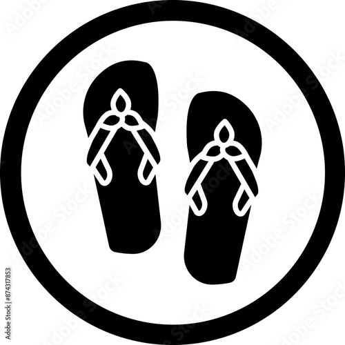 Flip Flop Glyph Black Icon