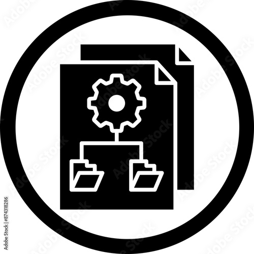 File Management Glyph Black Icon
