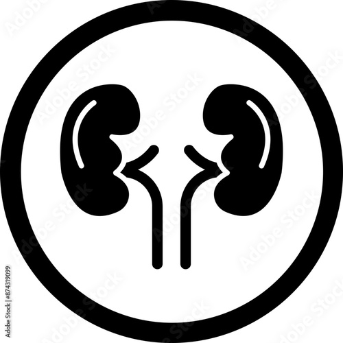 Kidneys Glyph Black Icon