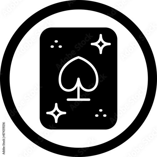 Magic Card Glyph Black Icon