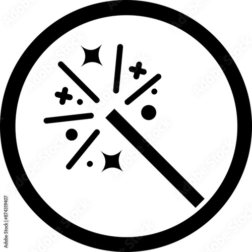 Magic Word Glyph Black Icon