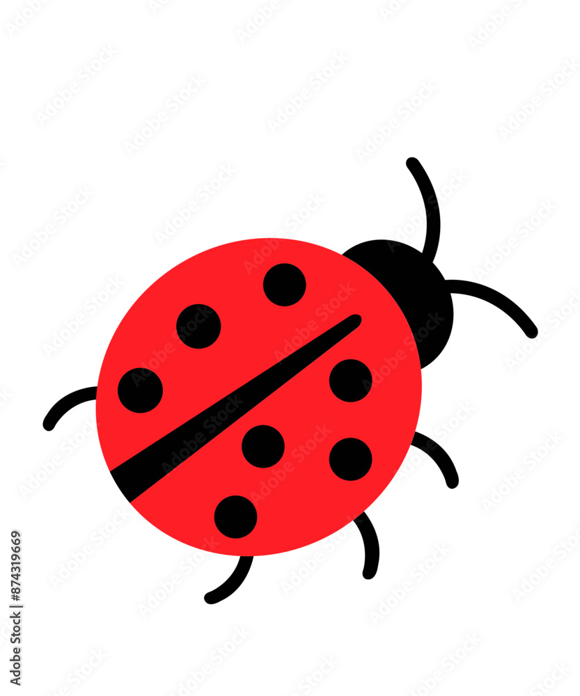 Ladybug clip art design on plain white transparent isolated background for sign, decal, card, shirt, hoodie, sweatshirt, apparel, tag, mug, icon, poster or badge Ladybug clip art design on plain white transparent isolated background for sign, decal, card, shirt, hoodie, sweatshirt, apparel, tag, mug, icon, poster or badge