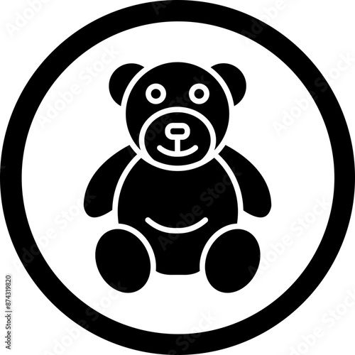 Bear Glyph Black Icon