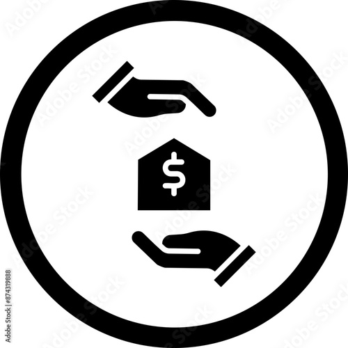 Loan Glyph Black Icon