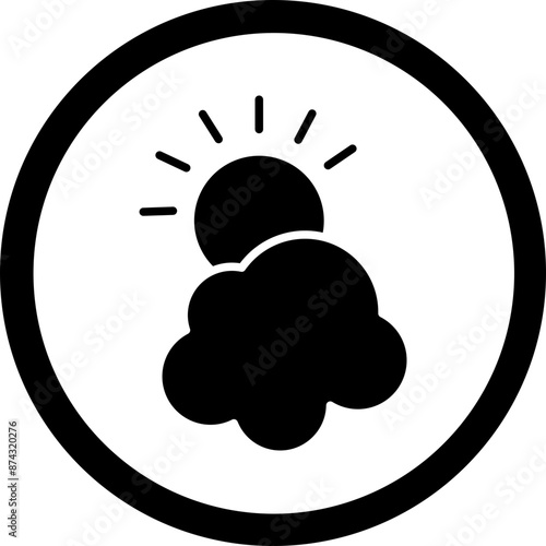 Hot spring Glyph Black Icon