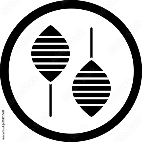 Snowshoes Glyph Black Icon