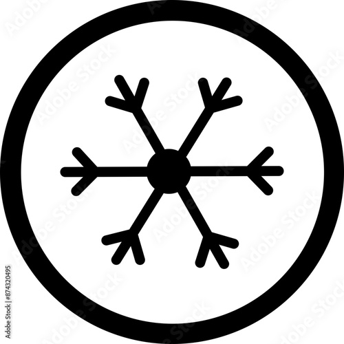 Snowy Glyph Black Icon