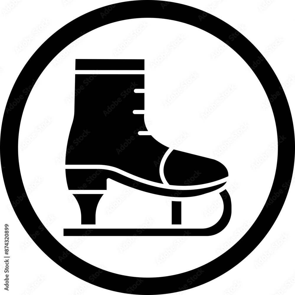Skate Shoes Glyph Black Icon Skate Shoes Glyph Black Icon