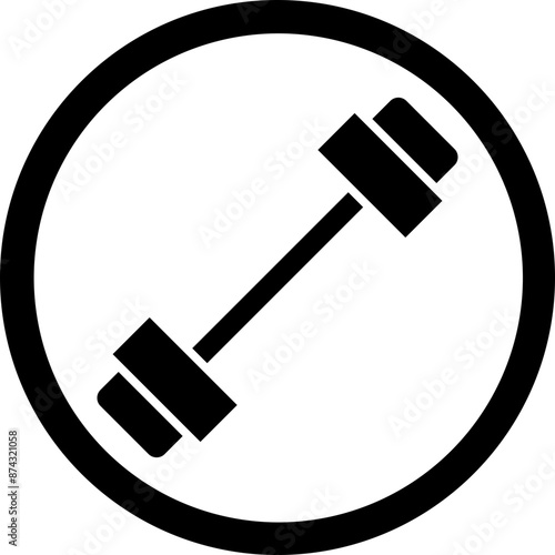 Crossfit Glyph Black Icon