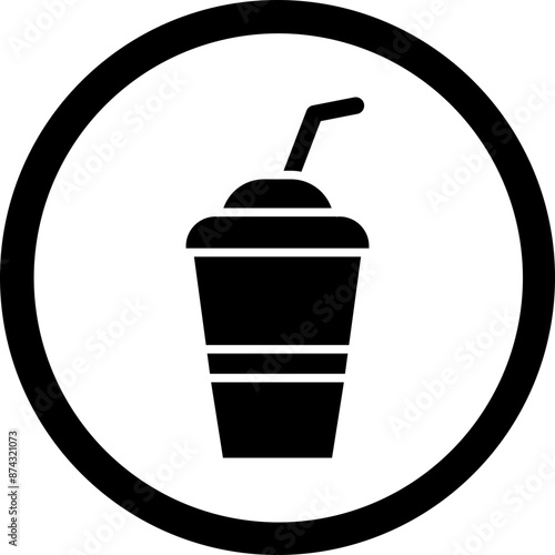 Milkshake Glyph Black Icon