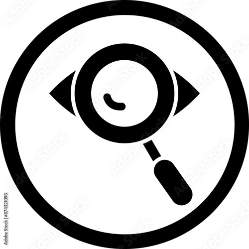 Private Detective Glyph Black Icon