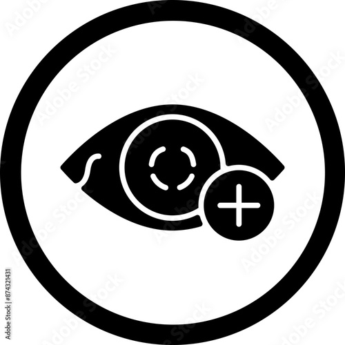 Hyperopia Glyph Black Icon