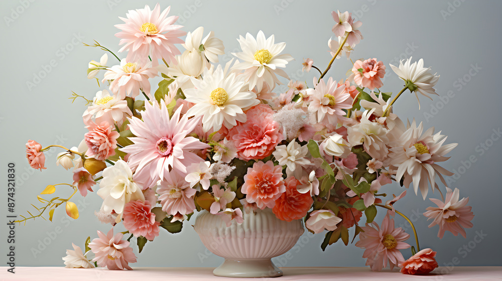 Artistic Floral Arrangement in a Vase - an Array of Colors and Fragrant Beauty Artistic Floral Arrangement in a Vase - an Array of Colors and Fragrant Beauty