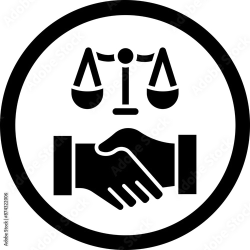 Agreement Glyph Black Icon