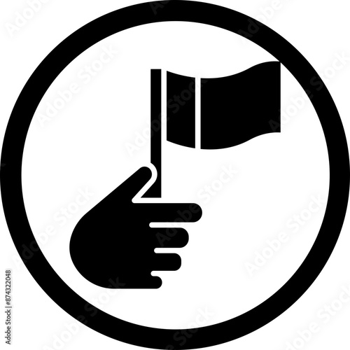 Patriotism Glyph Black Icon