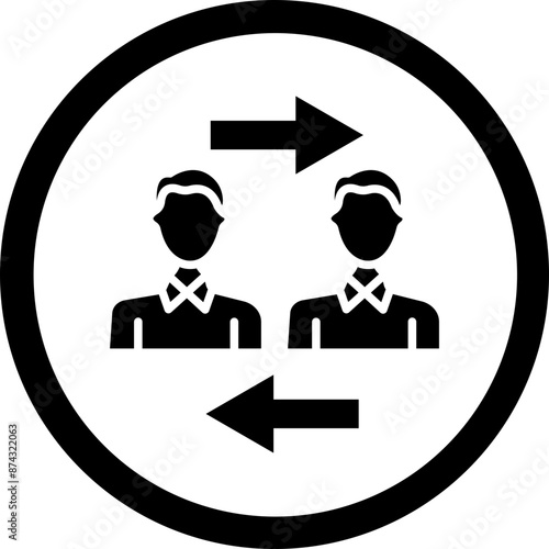 Opponent Glyph Black Icon