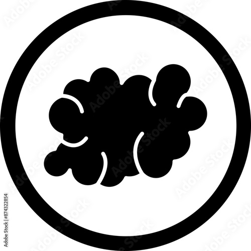 Fog Glyph Black Icon