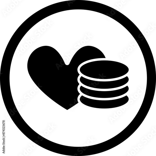 Donations Glyph Black Icon