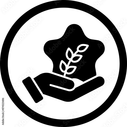 Humanitarian Glyph Black Icon