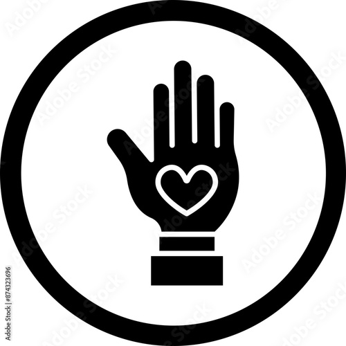 Kindness Glyph Black Icon