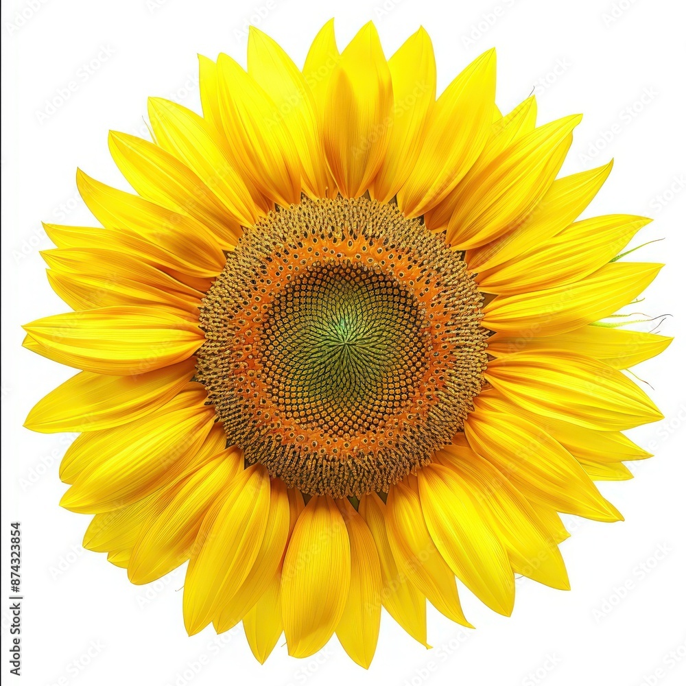 Bright and vibrant sunflower in full bloom with vivid yellow petals and a detailed green center, perfect for nature and summer themes. Bright and vibrant sunflower in full bloom with vivid yellow petals and a detailed green center, perfect for nature and summer themes.