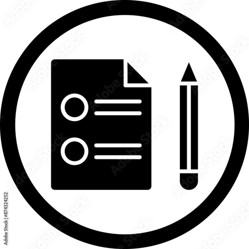 Brief Glyph Black Icon