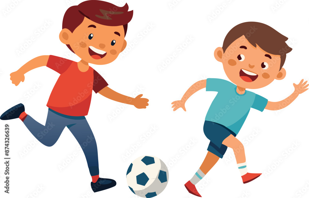 Two boys playing soccer Two boys playing soccer
