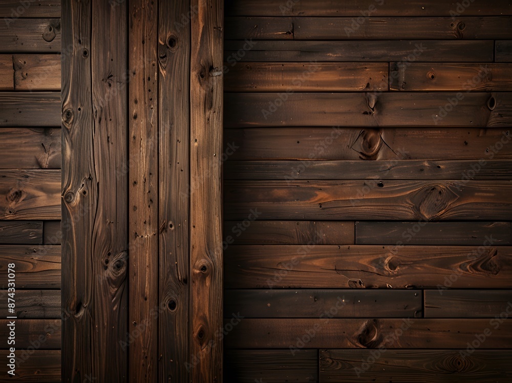 An aged wooden door with weathered texture stands against a matching wall, hinting at a historic entrance An aged wooden door with weathered texture stands against a matching wall, hinting at a historic entrance