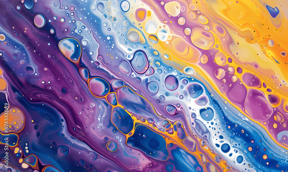 Naklejka premium abstract colorful background with bubbles