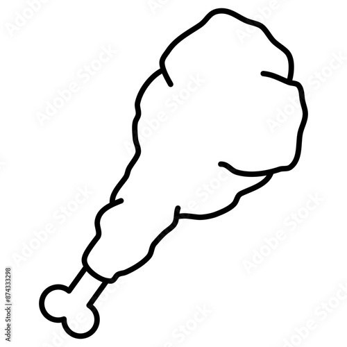 illustration of chicken drumstick