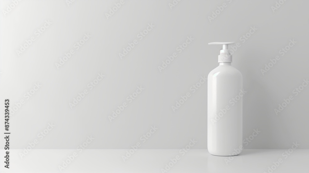 blank white bottle of shampoo isolated blank white bottle of shampoo isolated