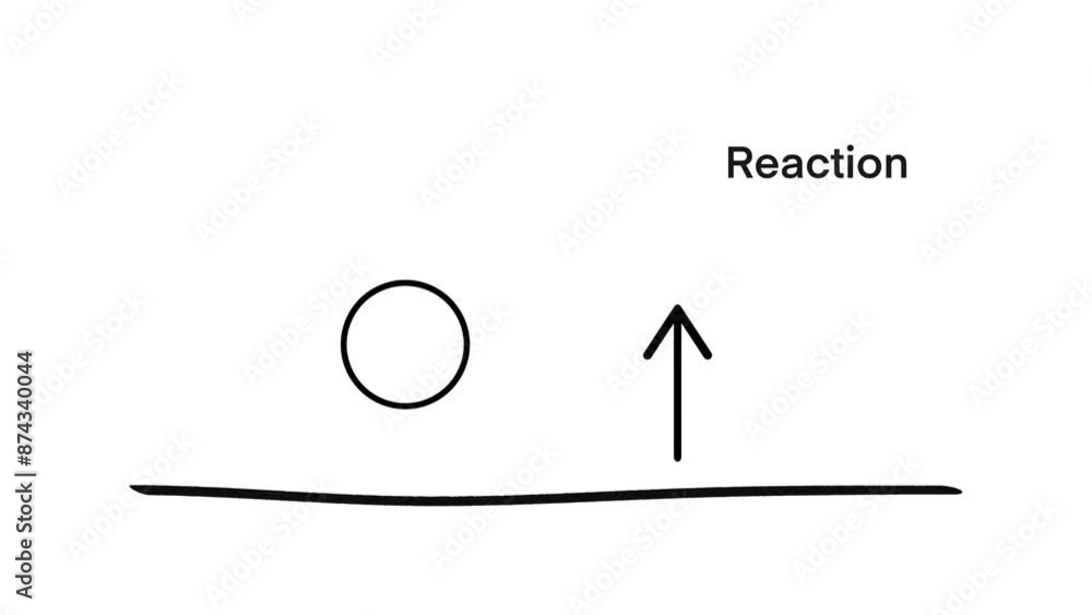 Newton Third Law of Motion Infographic Diagram showing action reaction ...