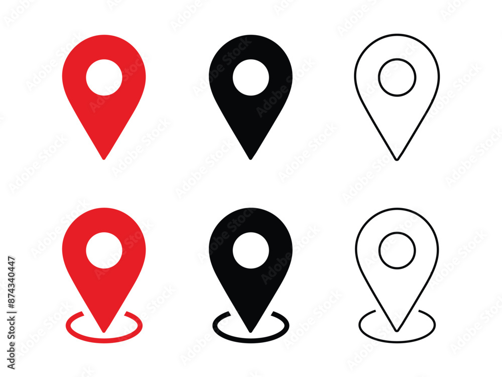 Location pointer sign vector illustration. Map direction marker Location pointer sign vector illustration. Map direction marker