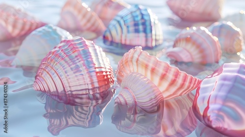 Vibrant Seashells in Captivating Underwater Patterns and Colors