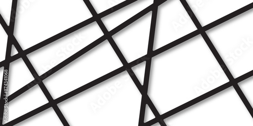 Abstract vector geometrical background. Luxury style black thick paint Lines on white Background. Random chaotic lines background. Abstract geometric pattern with stripes, lines modern vector design. 