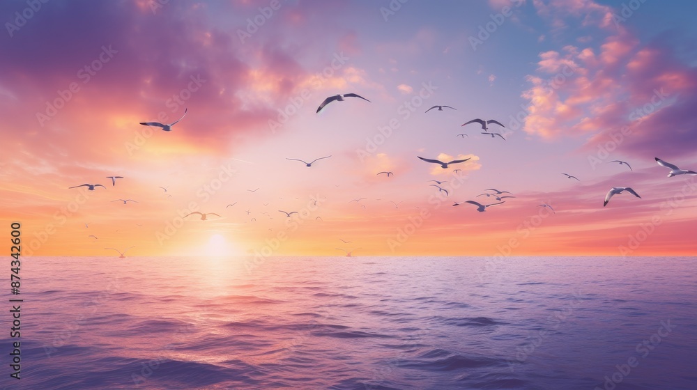 Obraz premium sunset over the sea