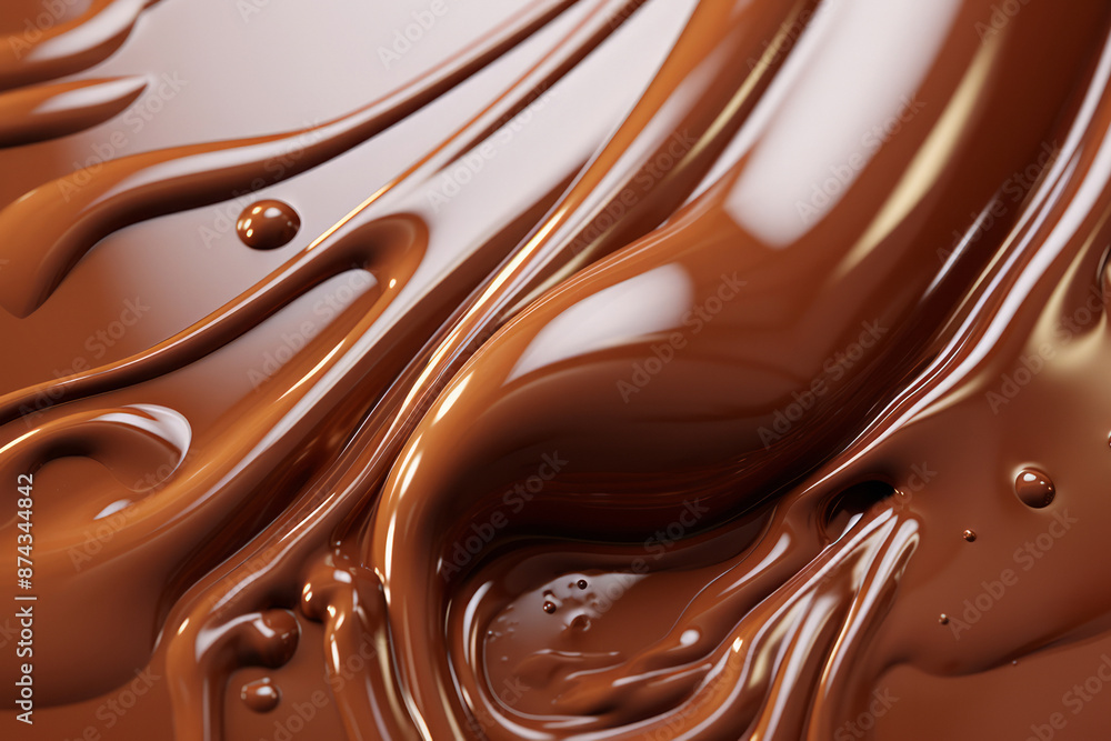 Processed collage of melted liquid chocolate texture. Background for banner, backdrop or texture Processed collage of melted liquid chocolate texture. Background for banner, backdrop or texture