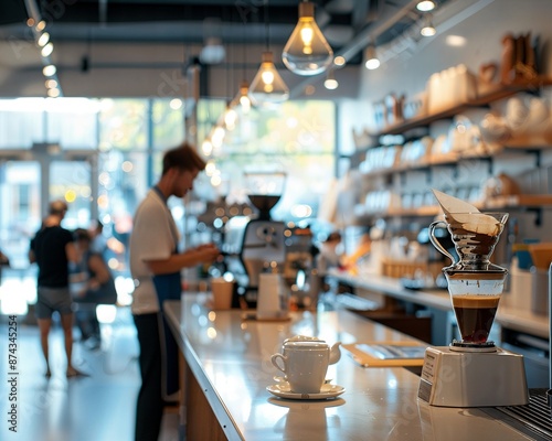 Wallpaper Mural a coffee shop with people walking around Torontodigital.ca