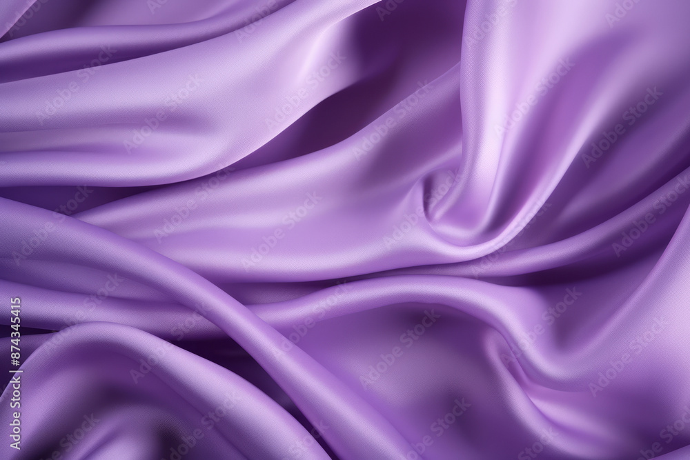 Obraz premium Processed collage of smooth elegant wavy lilac violet satin silk cloth fabric texture. Background