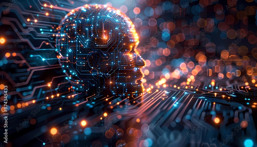 AI and Machine Learning, Backgrounds symbolizing artificial ...