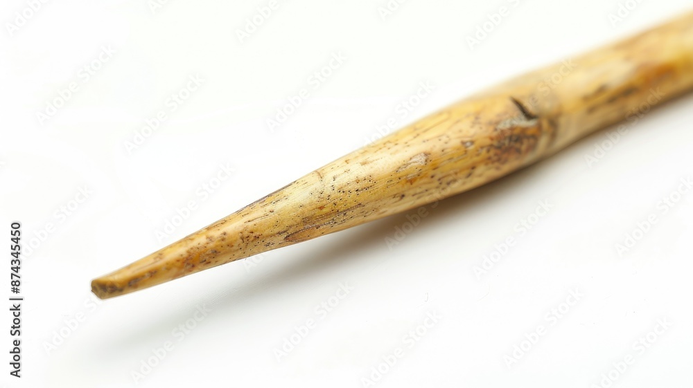 Pointed wooden tool with conical tip for crafting or carving Pointed wooden tool with conical tip for crafting or carving