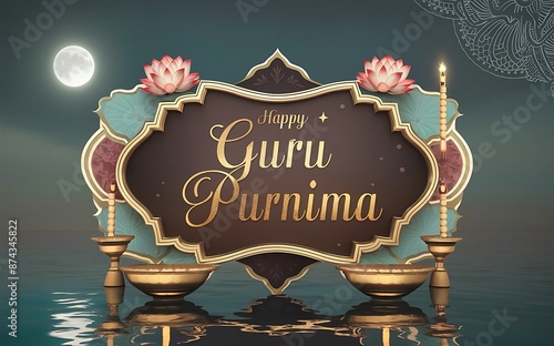 Happy Guru Purnima Celebration background photo