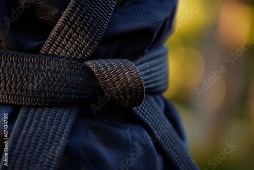 Black belt symbolizing dedication and achievement in a summer olympic sports discipline